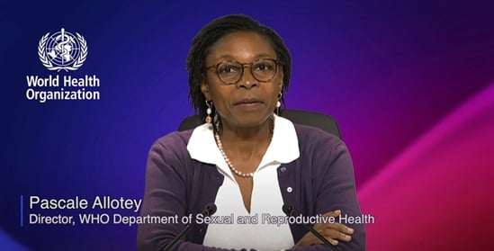 Video screenshot: Pascale Allotey, Director SRH